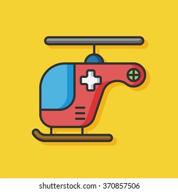 medical helicopter vector icon