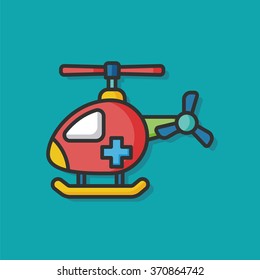 medical helicopter vector icon