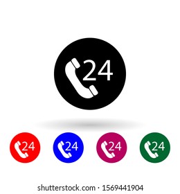 Medical help 24 hours multi color icon. Simple glyph, flat vector of medecine icons for ui and ux, website or mobile application