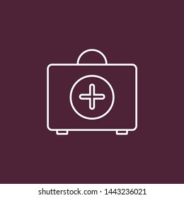 Medical help box vector icon