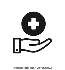 Medical help icon design isolated on white background. Vector illustration
