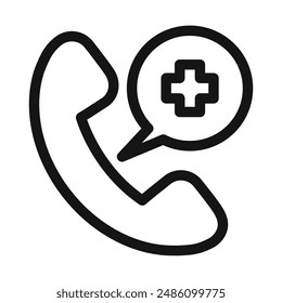 Icono de ayuda médica en estilo relleno