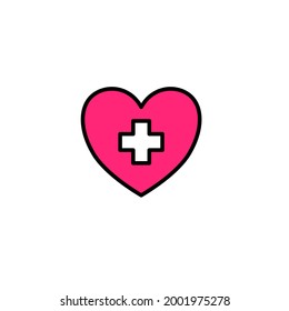 Medical Help icon. Vector illustration for graphic design, Web, UI,