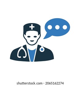 Medical help, medical question icon. Simple editable vector illustration.