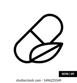 Medical herbal icon design vector
