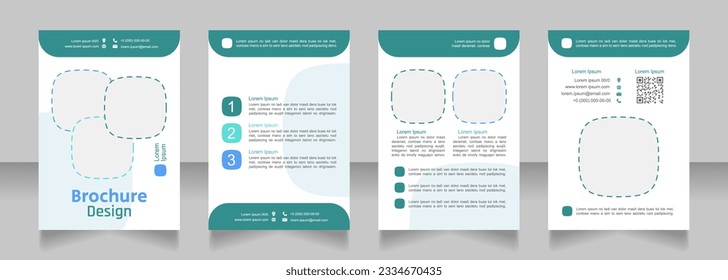 Medical herbs blank brochure design. Template set with copy space for text. Premade corporate reports collection. Editable 4 paper pages. Secular One Regular, Rajdhani-Semibold, Arial fonts used