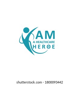 Medical hero logo in vector