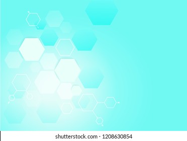 Medical hexagon background. Medical background for web site, poster, placard, wallpaper and banner. Useful for brochure, layout, leaflet and backdrop. Modern healthcare concept, vector illustration
