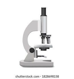 microscopio óptico blanco de alta resolución