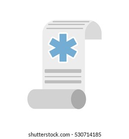 medical history file report design vector illustration eps 10