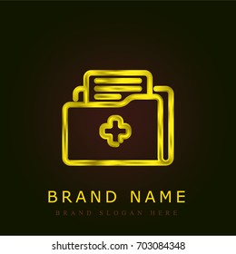 Medical history golden metallic logo