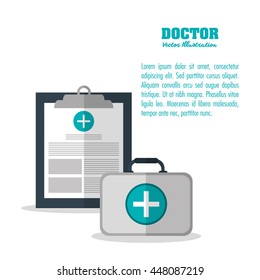 Medical history icon. Medical and Health care design. Vector gra