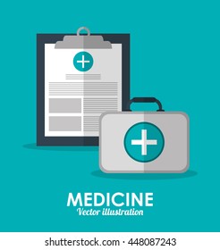 Medical history icon. Medical and Health care design. Vector gra