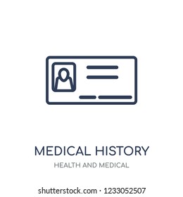 Medical history icon. Medical history linear symbol design from Health and Medical collection. Simple outline element vector illustration on white background