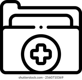 medical history icon. Thin Linear Style Design Isolated On White Background