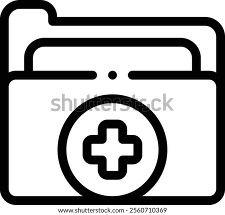 medical history icon. Thin Linear Style Design Isolated On White Background