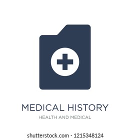 Medical History Icon. Trendy Flat Vector Medical History Icon On White Background From Health And Medical Collection, Vector Illustration Can Be Use For Web And Mobile, Eps10