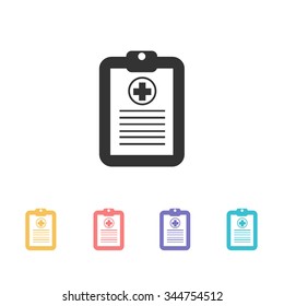 medical history icon. vector illustration