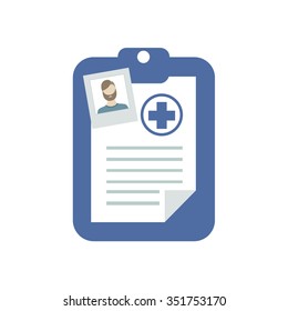 Medical History Icon. Vector Illustration