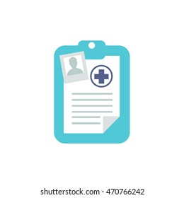 Medical History Icon. Vector Illustration