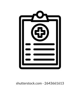 Medical History Outline bold Vector Icon which can be easily modified or Edited 