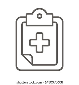 Medical History Outlined Vector Icon 