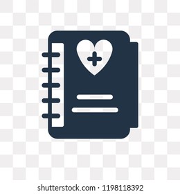 Medical history vector icon isolated on transparent background, Medical history transparency concept can be used web and mobile
