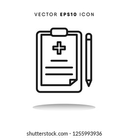 Medical historyvector icon