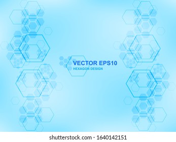 Medical hi-tech background. Hexagon abstract background for innovation medicine, health, science and research. Polygonal technology concept. Vector illustration EPS10.