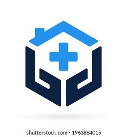 medical home logo, home care icon