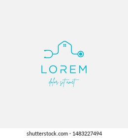 medical home logo vector design icon sign