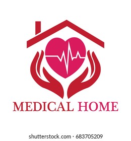 Medical home vector logo
