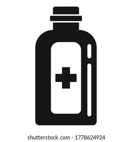 Medical homeopathy bottle icon. Simple illustration of medical homeopathy bottle vector icon for web design isolated on white background