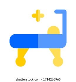Medical Hospital Blue Flat Design Icon
