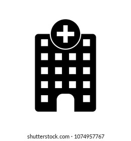 Medical Hospital Flat Icon On White Background