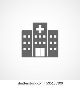 Medical Hospital Flat Icon On White Background