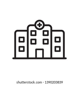 Medical Hospital Flat Vector Icon 