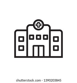 Medical Hospital Flat Vector Icon 