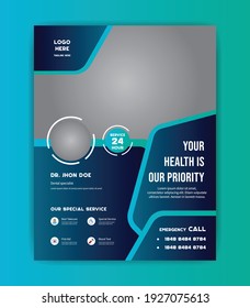 Medical hospital flyer design template, vector design, fully editable, easy to edit photo.