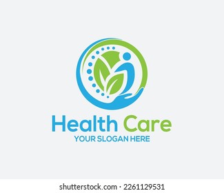 Medical Hospital health-care logo design template.