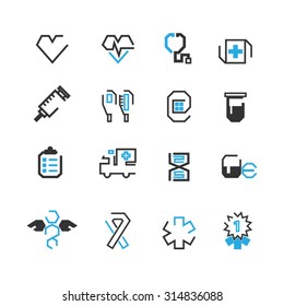 Medical and Hospital Icons set,vector.