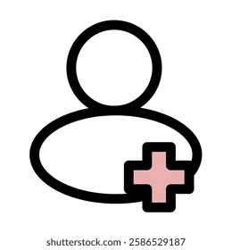 Medical hospital patient - clean and modern pharmacy and medicine icon