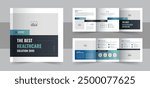 Medical, hospital square trifold brochure template or Medical clinic healthcare trifold brochure design for checkup, treatment. Medical and health care Modern Square Trifold