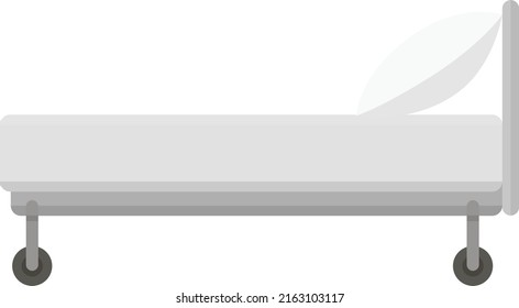 Medical hospital stretcher bed concept flat design 