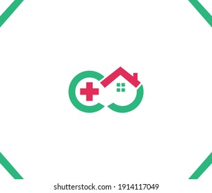 Medical House design logo sign