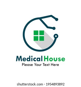 Medical house logo template illustration
