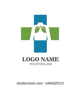 medical human lungs logo icon vector illustration design templaten
