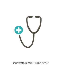Medical icon with add sign. Medical icon and new, plus, positive symbol. Vector illustration