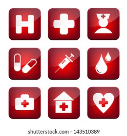 medical icon application information system symbol for web application graphic design