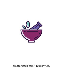 Medical icon. Ayuverdic icon. Nature food icon.